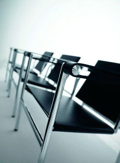 Le Corbusier Basculant Sling Chair (LC1) - Black Leather