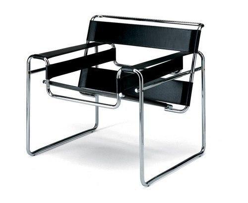 Marcel Breuer Wassily Chair - Black Leather