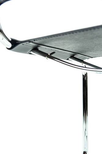 Mart Stam Cantilever Side Chair - Black Leather