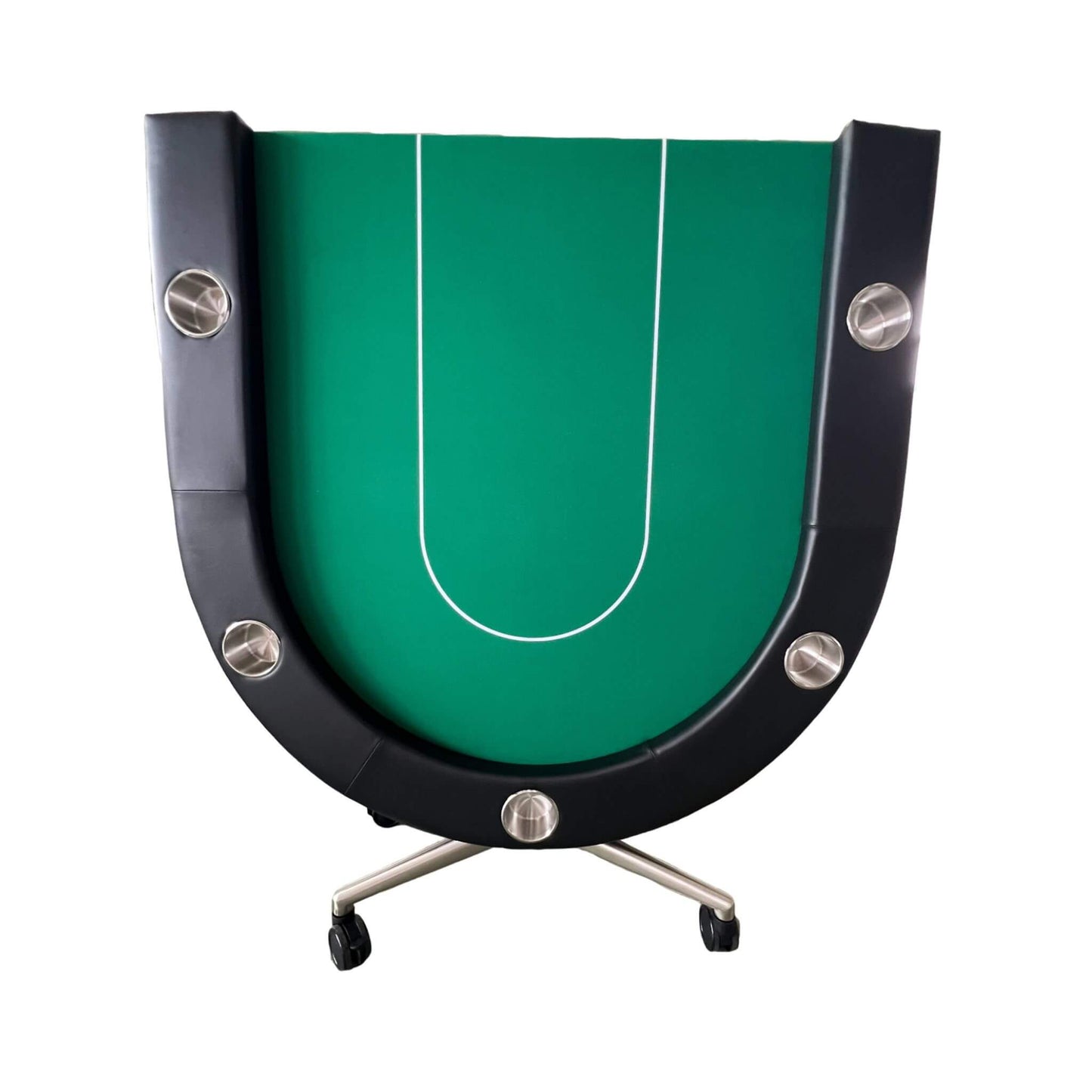 94-Inch Premium Foldable Poker Table – 10-Player Casino-Style Table with Wheels