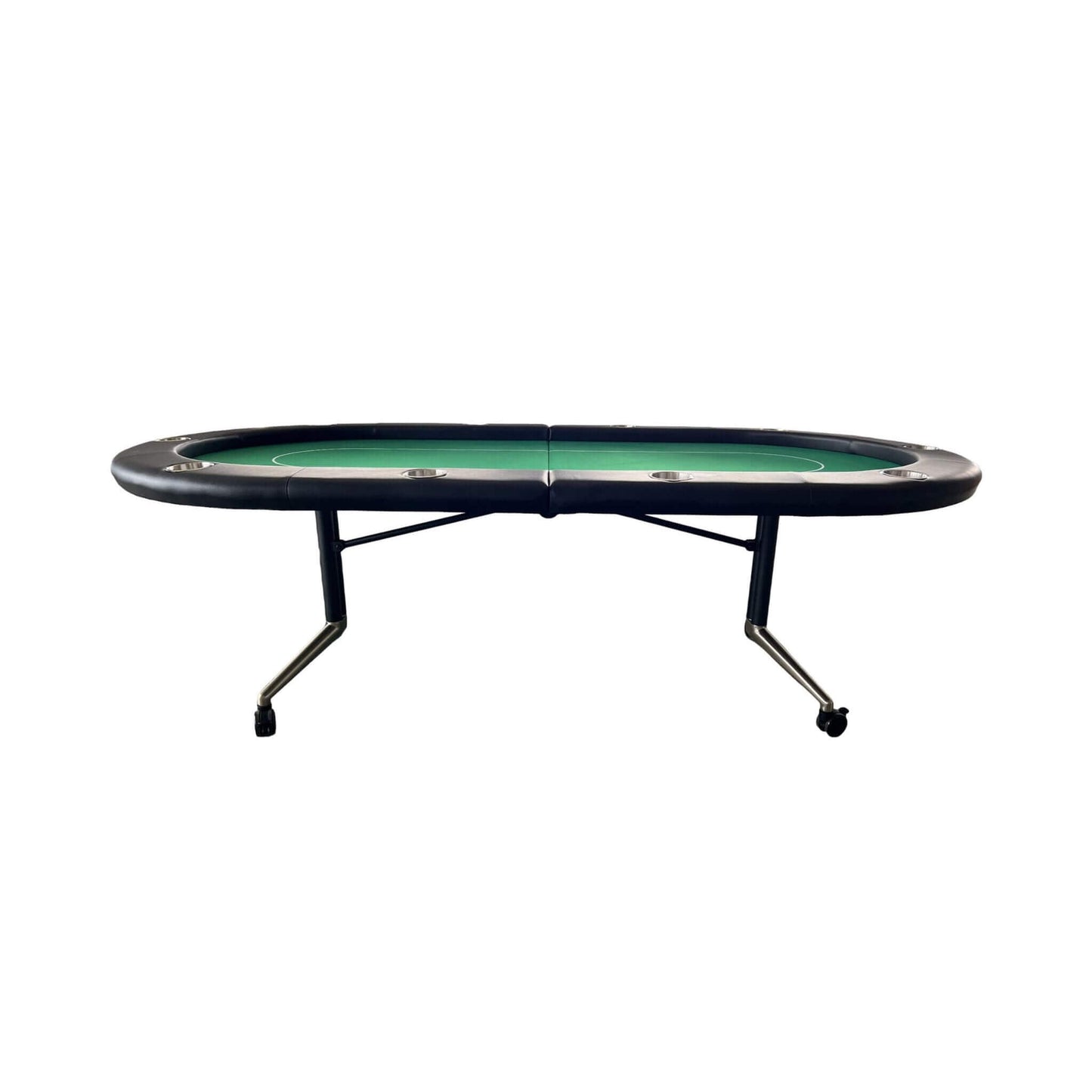94-Inch Premium Foldable Poker Table – 10-Player Casino-Style Table with Wheels