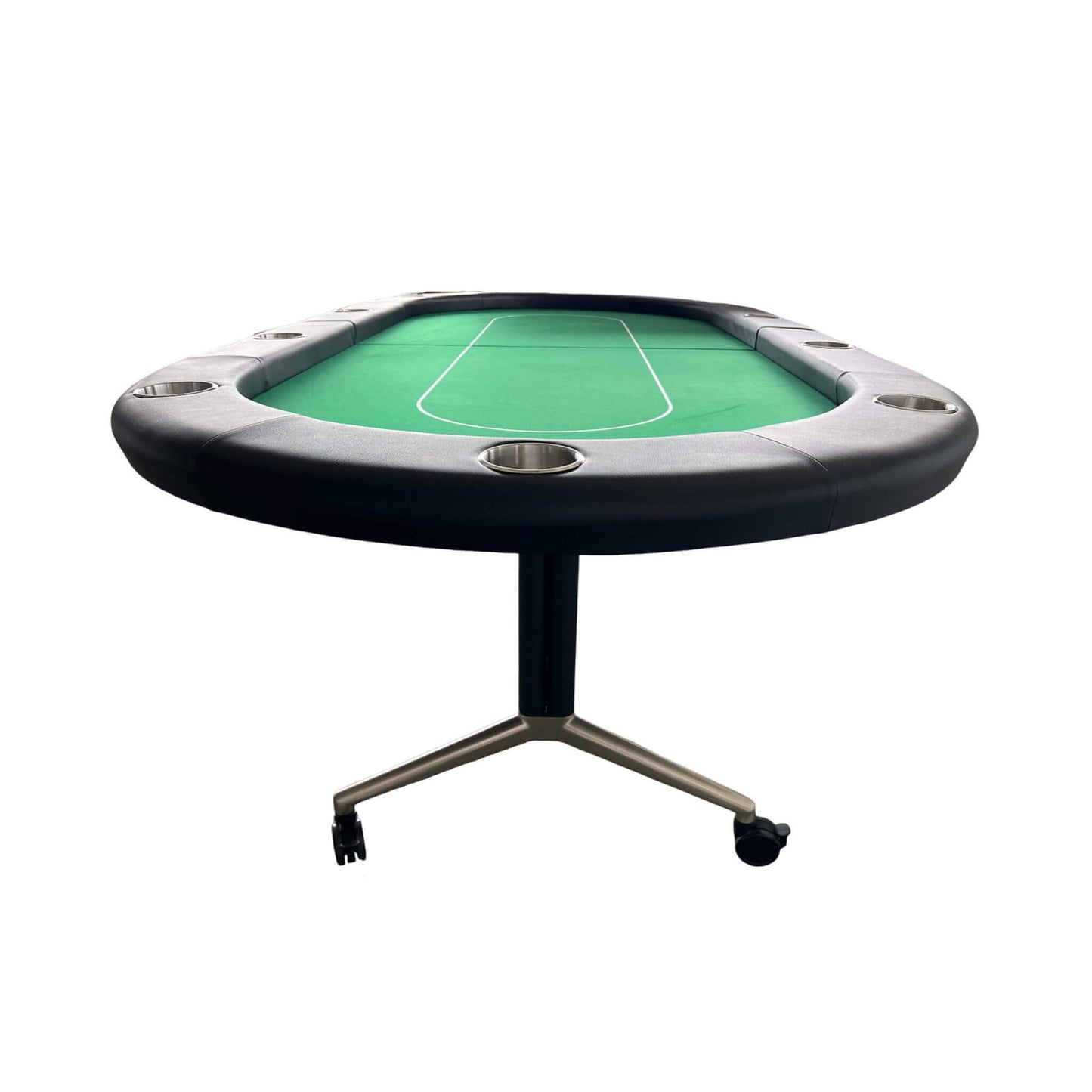 94-Inch Premium Foldable Poker Table – 10-Player Casino-Style Table with Wheels