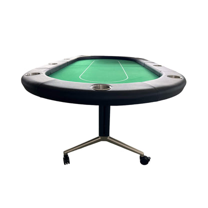 94-Inch Premium Foldable Poker Table – 10-Player Casino-Style Table with Wheels