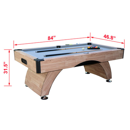 Premium 7-Foot Wood Pool Table – Game Room Billiards Table